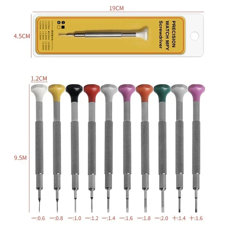 5/9/14Pcs Precision Screwdrivers Set 0.6-2.0mm Stainless Steel Flat Cross Screwdrivers Professional Phone Watch Repairing Tool