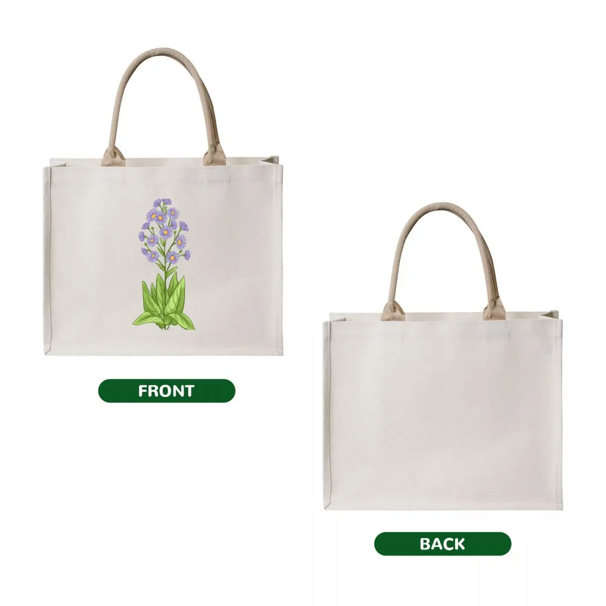 Sky Blue Aster Tote Bag Handbags Cloth bag shopping bag logo Eco