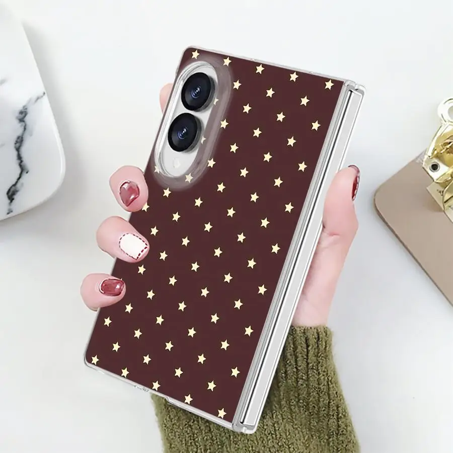 Star Design Case for Samsung Galaxy Z Fold 8 PC Hard Luxury ZFold8 ZFold 8 Phone Funda