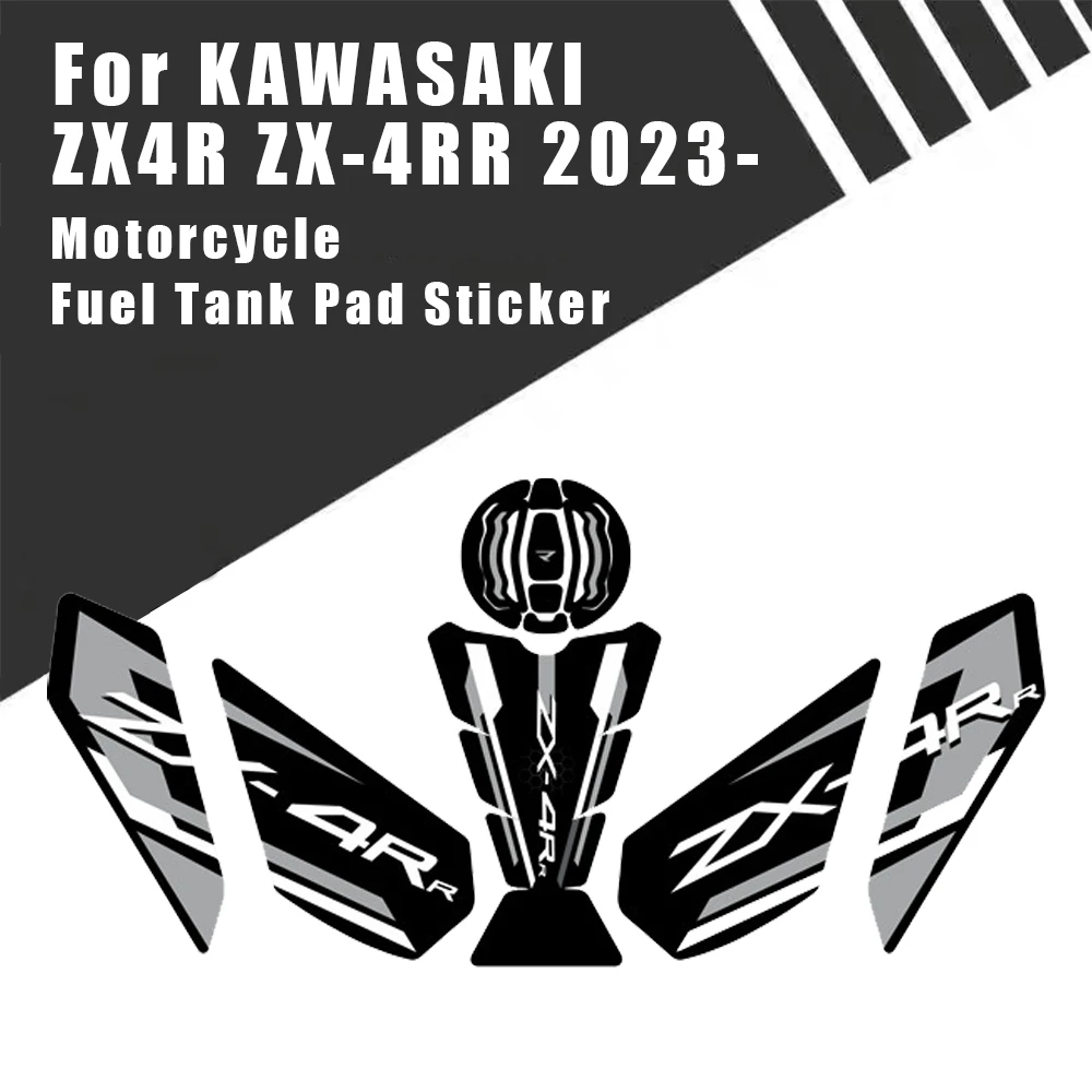 

Anti-skid Body Fishbone Decal For Kawasaki ZX4R ZX 4R ZX4RR 2023+ Motorcycle Stickers Fuel Tank Pad Sticker Scratch Paster