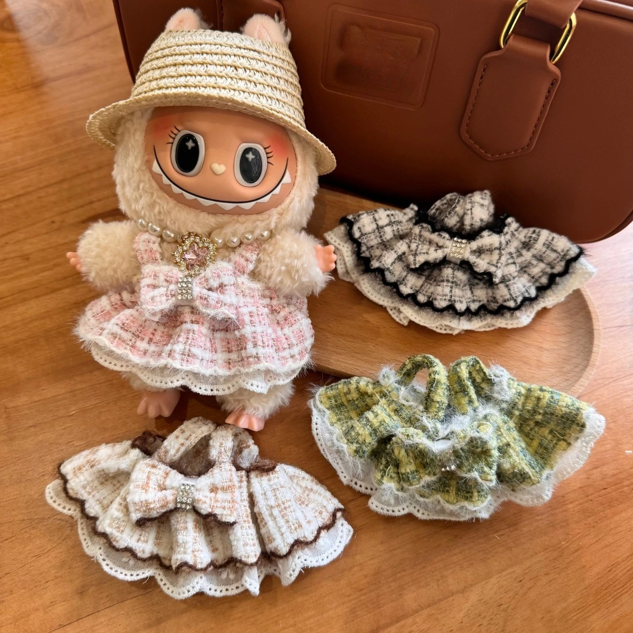 

Миниатюрное платье принцессы для кукол Labubu 17 см, милая кукольная одежда «сделай сам», модные аксессуары, милый наряд, подарки для девочек, друзей