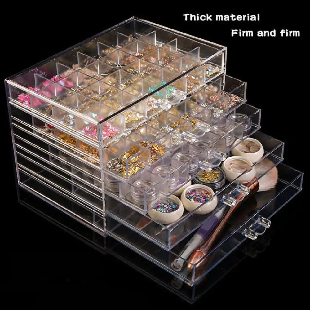 

120Grids Jewelry Storage Box Acrylic Drawer Style Jewelry Transparent Box Compartment Ring Earring Jewelry Sorting Box Desktop
