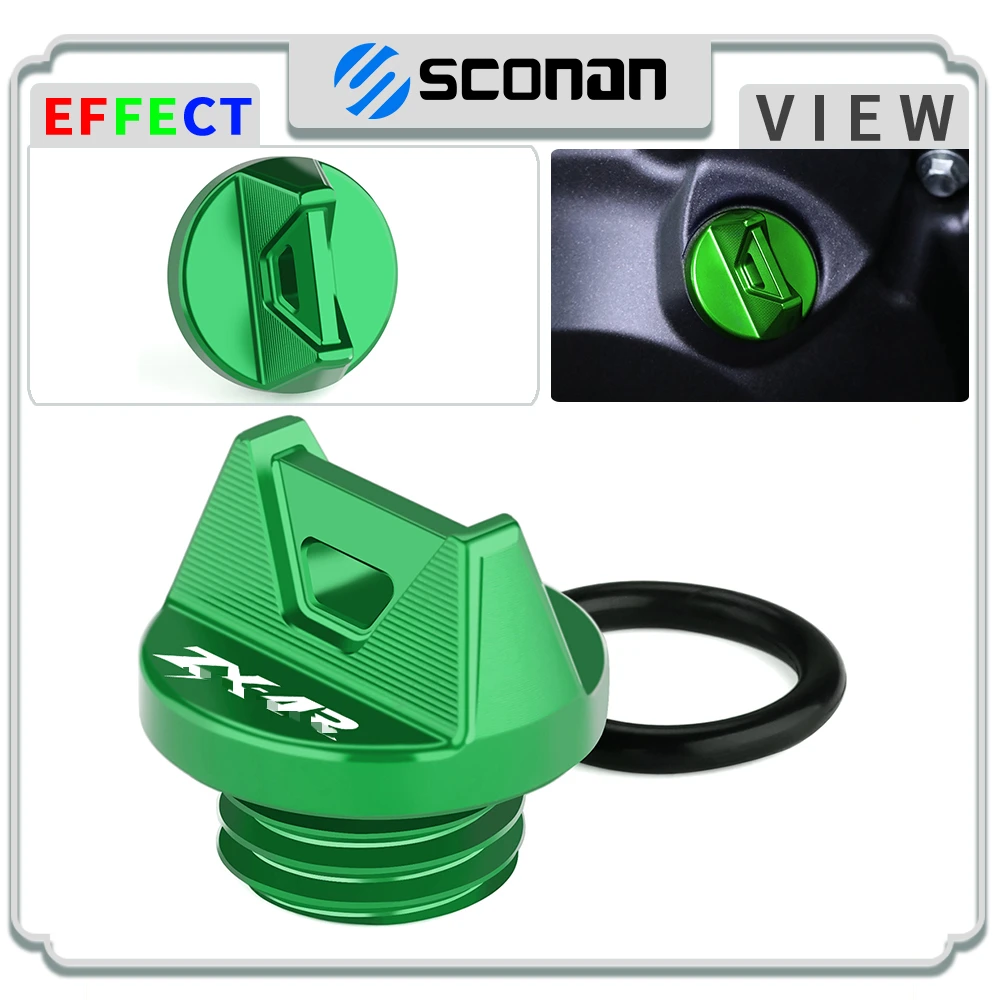 

For Kawasaki ZX-4R ZX-4RR Ninja ZX4R R 2024 Motorcycle Accessories M20*2.5 Engine Oil Cap Plug Filler Nut Cap Cover CNC Aluminum