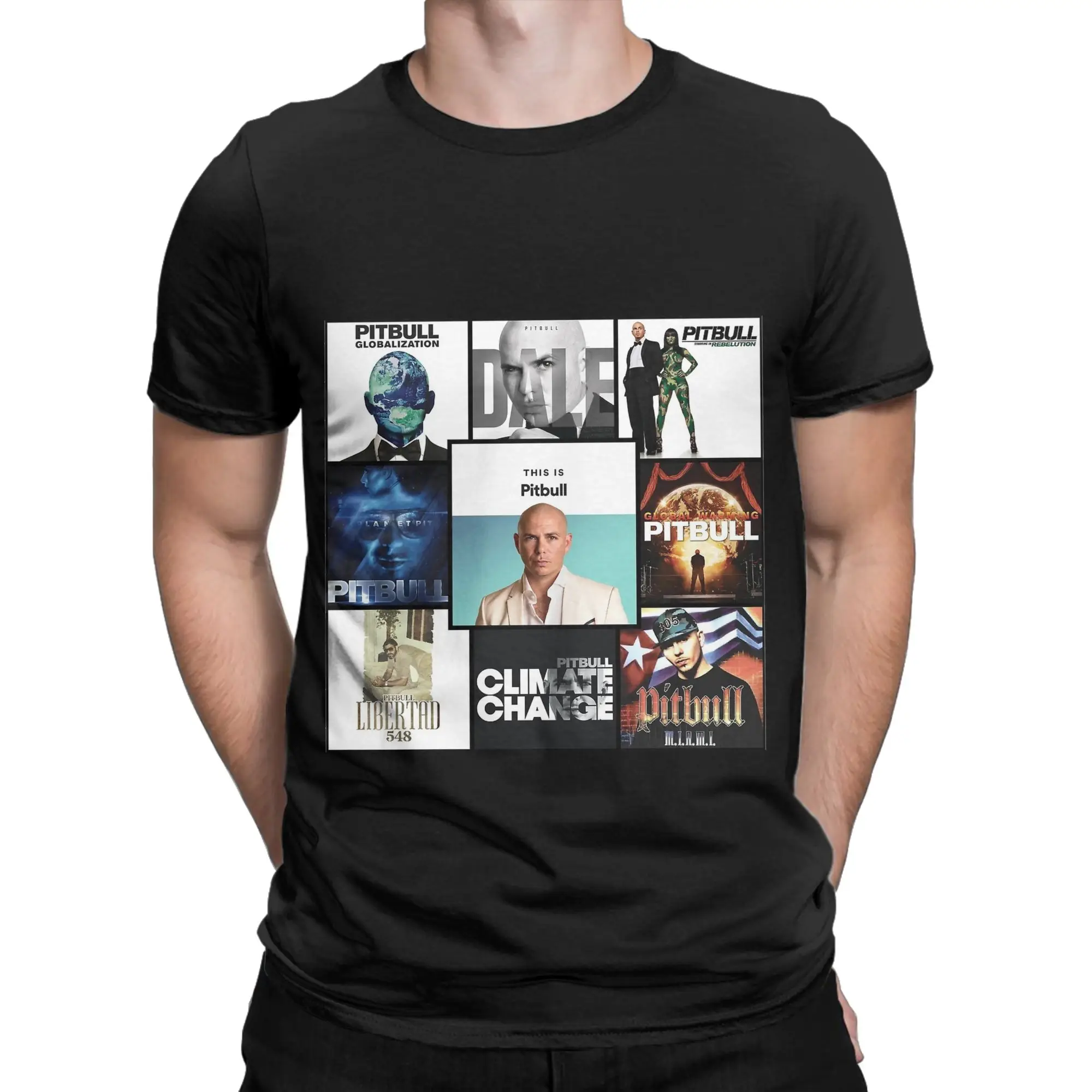 Greatest Albums Funny 100% Cotton T-Shirt Mr Worldwide Pitbull Tops Tees For Men