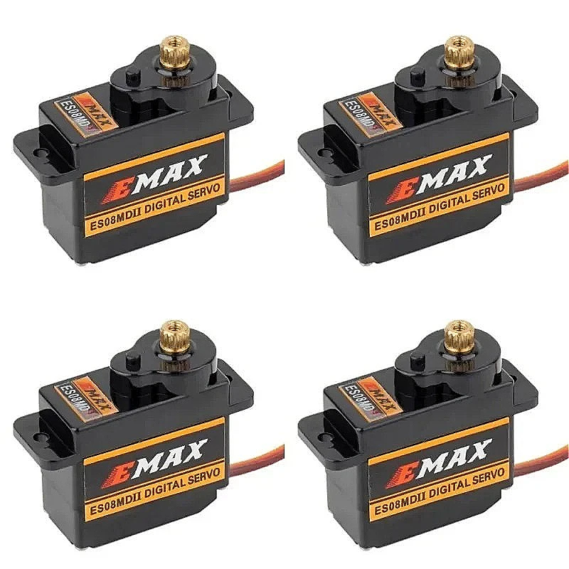 1/2/4pcs EMAX ES08MDII Digital Servo High-Speed Mini Metal Gear for Racing Drone Fix Wing Drone 12g/2.4kg Options Available