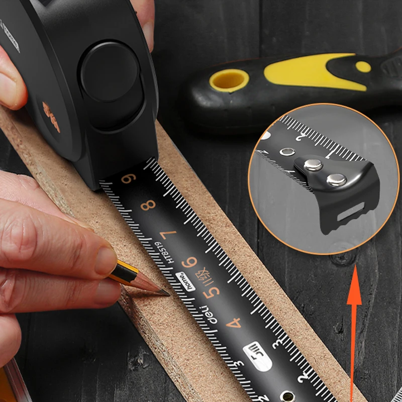 ديلي 5 متر أشرطة القياس سميكة عالية الدقة الصلب شريط القياس متعدد الوظائف المنزلية النجارة أدوات قياس المحمولة #5
