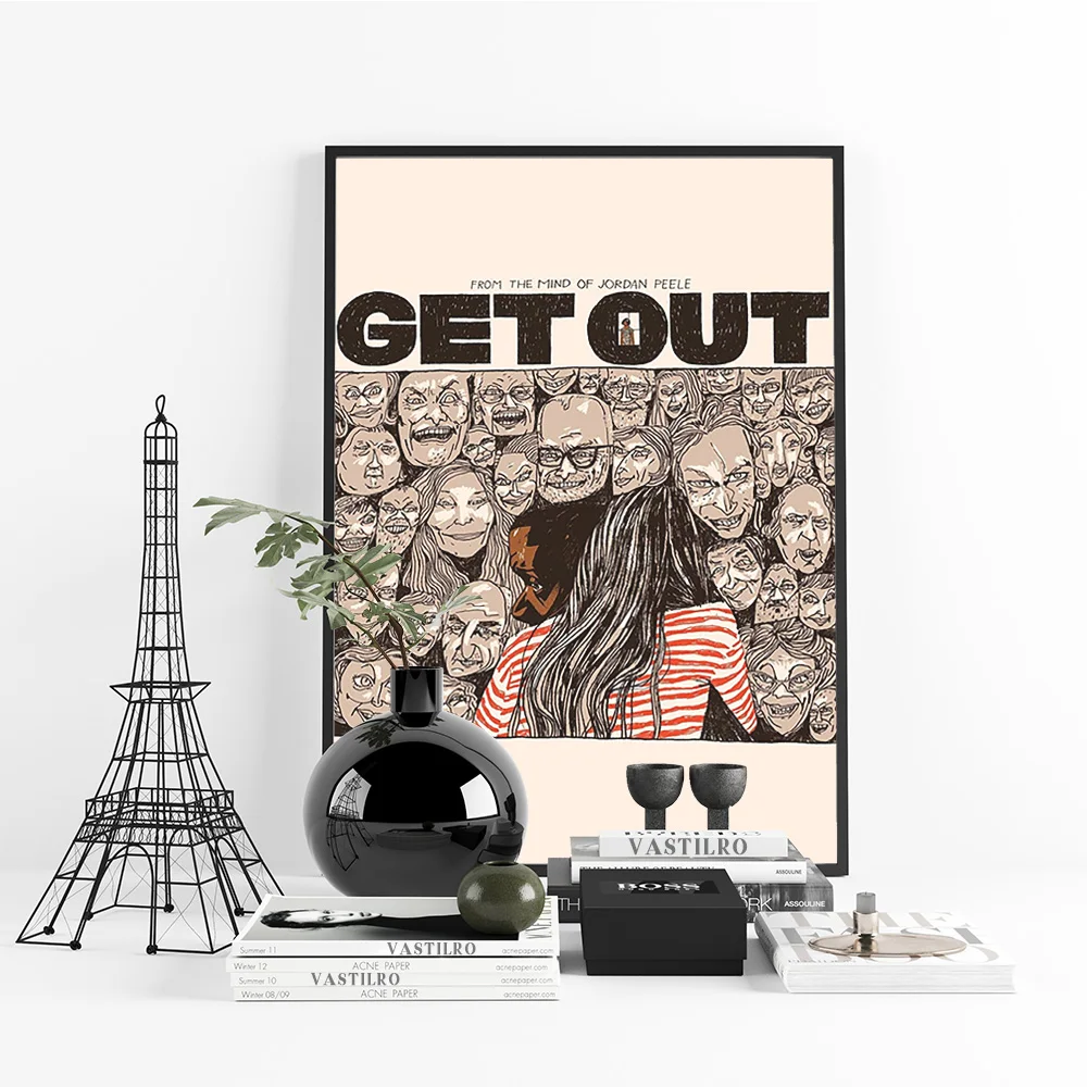 Get Out American Horror Film Poster Modern Movie Print Art Canvas Painting Bedroom Decor Wall Stickers