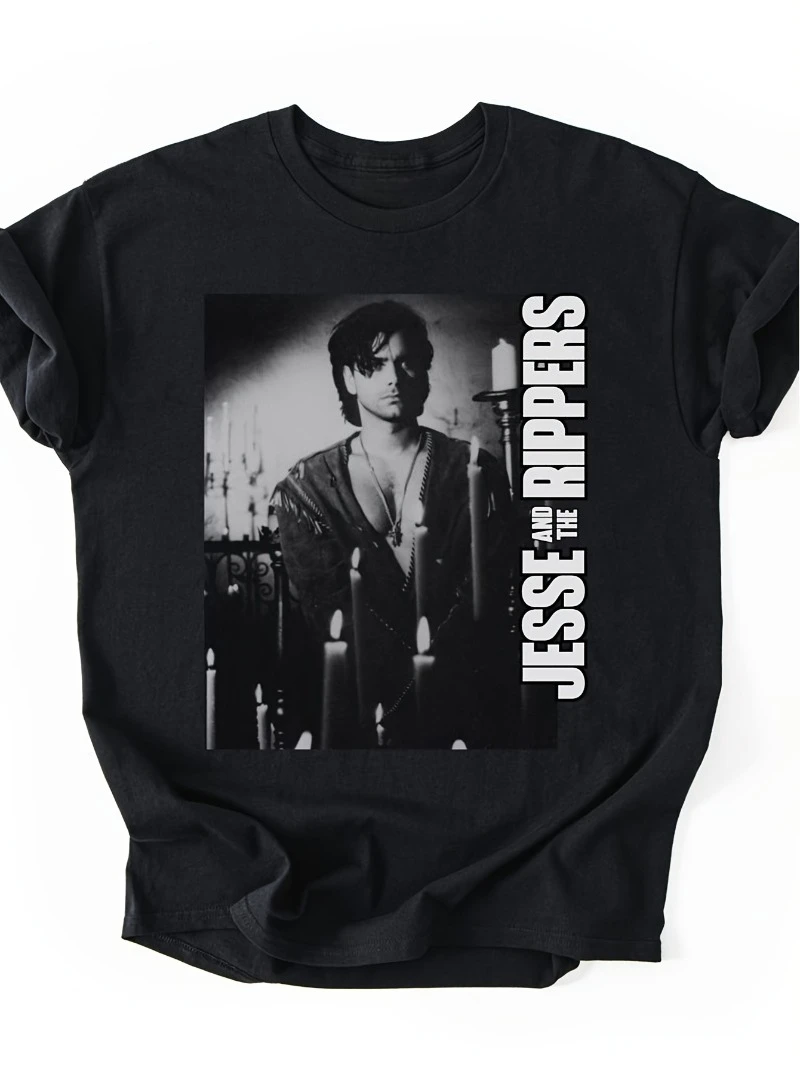 Jesse & The Rippers Unisex T-Shirt | 90s Retro, Casual Style, Crew Neck, Slightly Stretch Fabric, Regular Fit, Printed Pattern