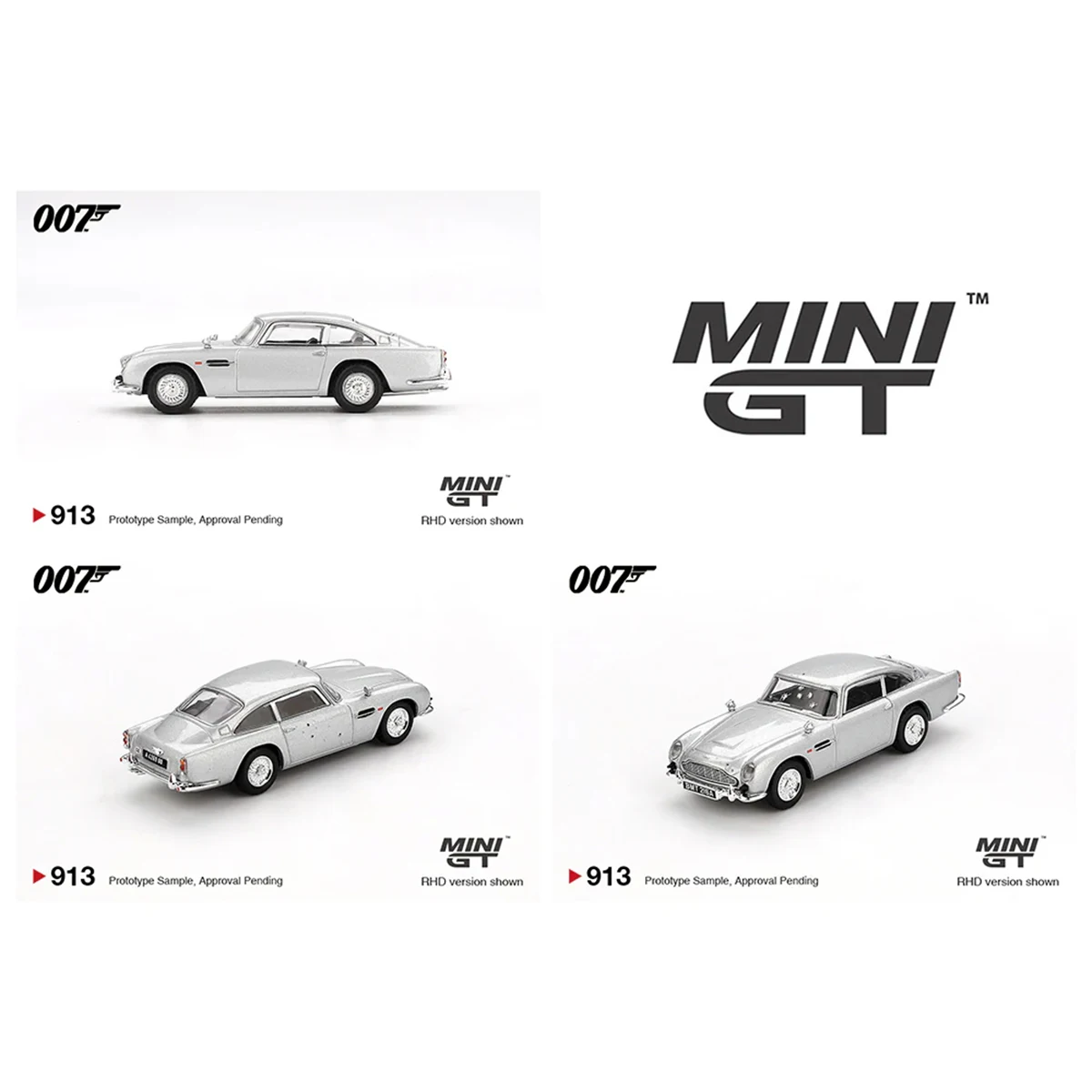 MiniGT 913 1:64 Aston Martin DB5 007 Skyfall James Bond Licensed Diecast Model Car Item#MGT00913-007 In Stock Ready To Ship