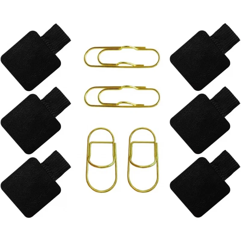 

10 Pieces Self-Adhesive Pen Loop, Stainless Steel Pen Clips, Pencil Elastic Band for Notebooks, Journals, Calendars, Planners