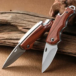 Portable EDC Folding Knife Outdoor Camping Tactical Hunting Knife Portable Pocket Blade Sharp and Durable with Bottle Opener