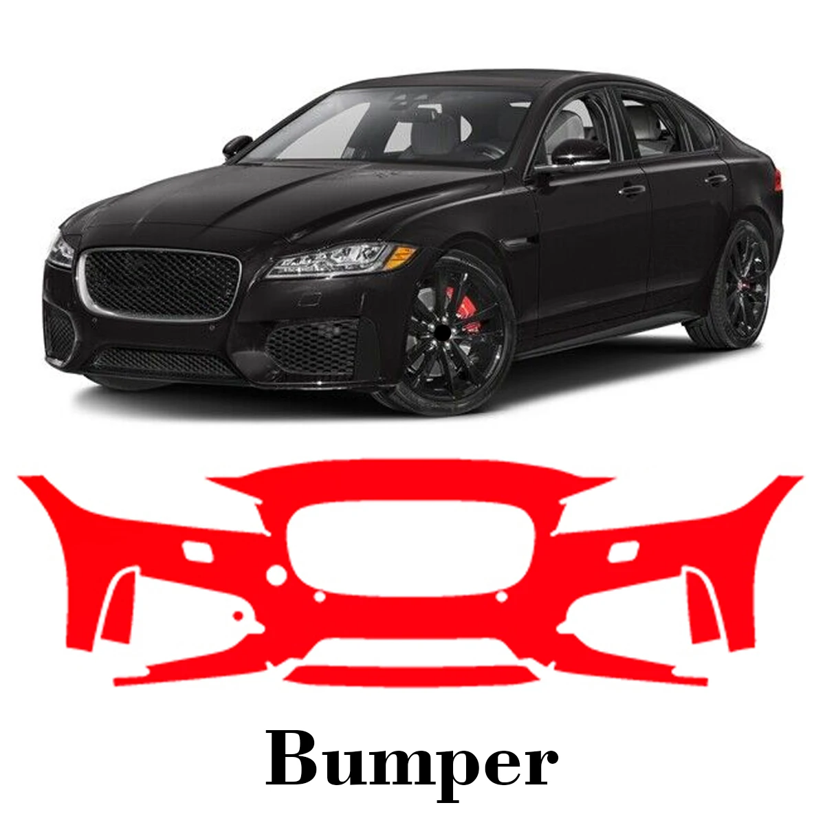 

Car Precut Paint Protection Film Front Bumper Anti-scratch Exterior TPU PPF For Jaguar XF-S 2016-2019