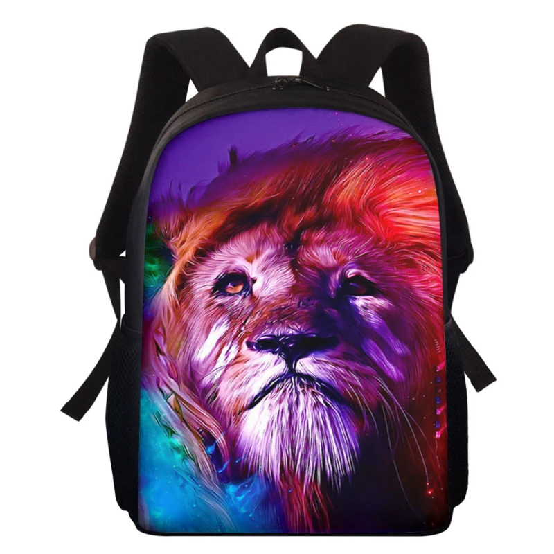 Lion Printed Children Schoolbag Laptop Bag Cheetah Girls Boys Travel Storage Backpacks Teenager Daily Casual Rucksacks Daypacks