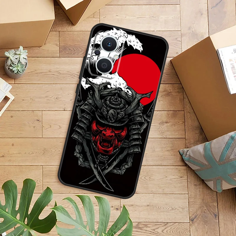 Funda de teléfono samurái japonés de Anime para OPPO Reno 14 12 11 13 F 10 Pro 8T 8 Lite OPPO Find X9 X8 X6 X5 Pro contraportada