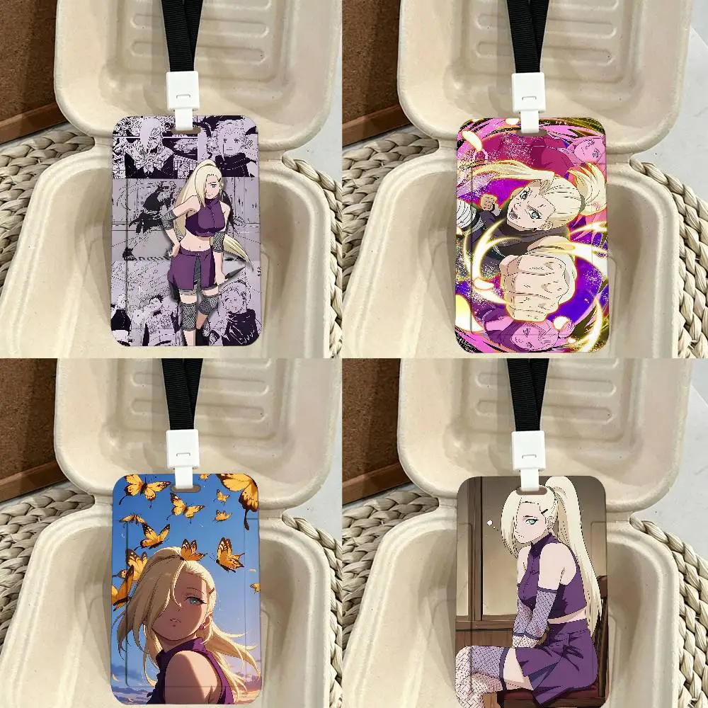 Anime Ino Yamanaka ID Card Holder Badge Holders Lanyard Business Exhibit School Strap Neck Hang