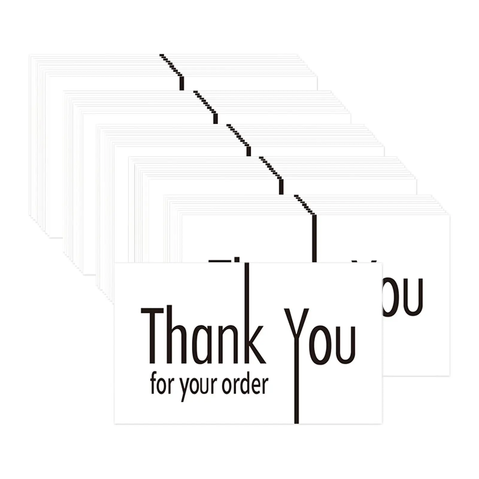 50x Thank You for Your Order Cards for Small Business 3.54inchx2.13inch Minimalistic Greeting Cards for Thanksgiving Ceremony