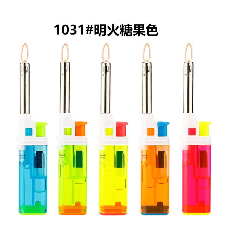 5 قطعة ولاعة لهب مفتوحة تمديد الشاعل القطب الطويل دائم موقد غاز ولاعات إلكترونية اكسسوارات السجائر التدخين (لا غاز)