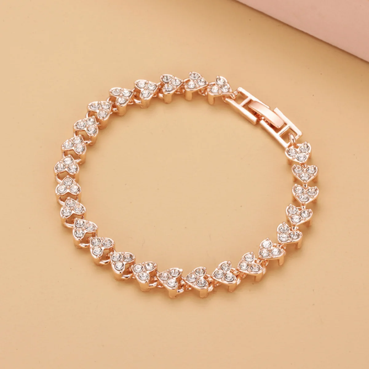 Charm Heart Crystal Bracelet for Women 2023 New Trendy Gold Color Zircon Chain Bangle Luxury Wedding Bridal Jewelry Accessories