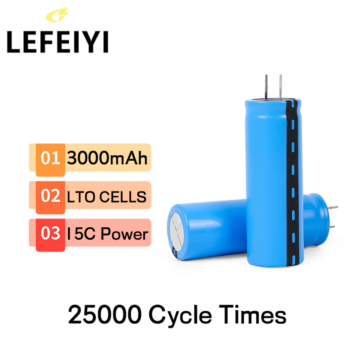 LEFEIYI 2.4V 3000mAh LTO 18650 ogniwo litowo-tytanianowe 15C akumulator niskotemperaturowy akumulator 25000 czas cyklu