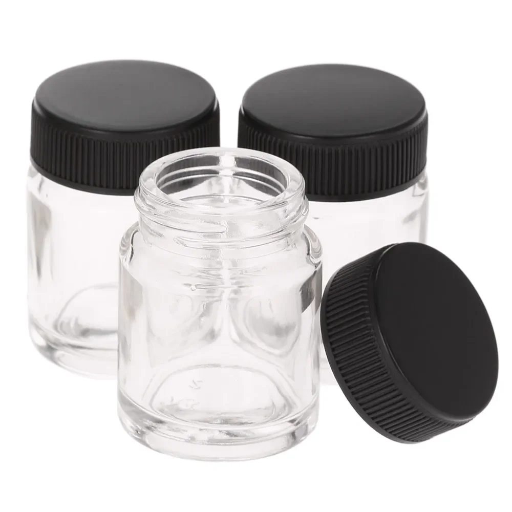Imagem -06 - Airbrush Glass Bottles With Lid Nail Airbrush Pot Air Brush Paint Frascos de Maquiagem Art Drawing Tool Accessory oz 4oz 22cc 10 Pcs