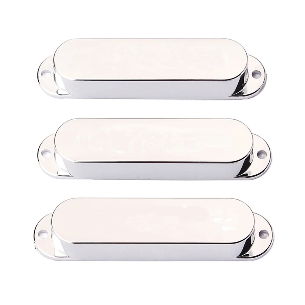 

3Pcs Silver Pickup Covers Single Coil for Electric Guitar Replacement Parts DIY Guitar Accessories for Players Bands