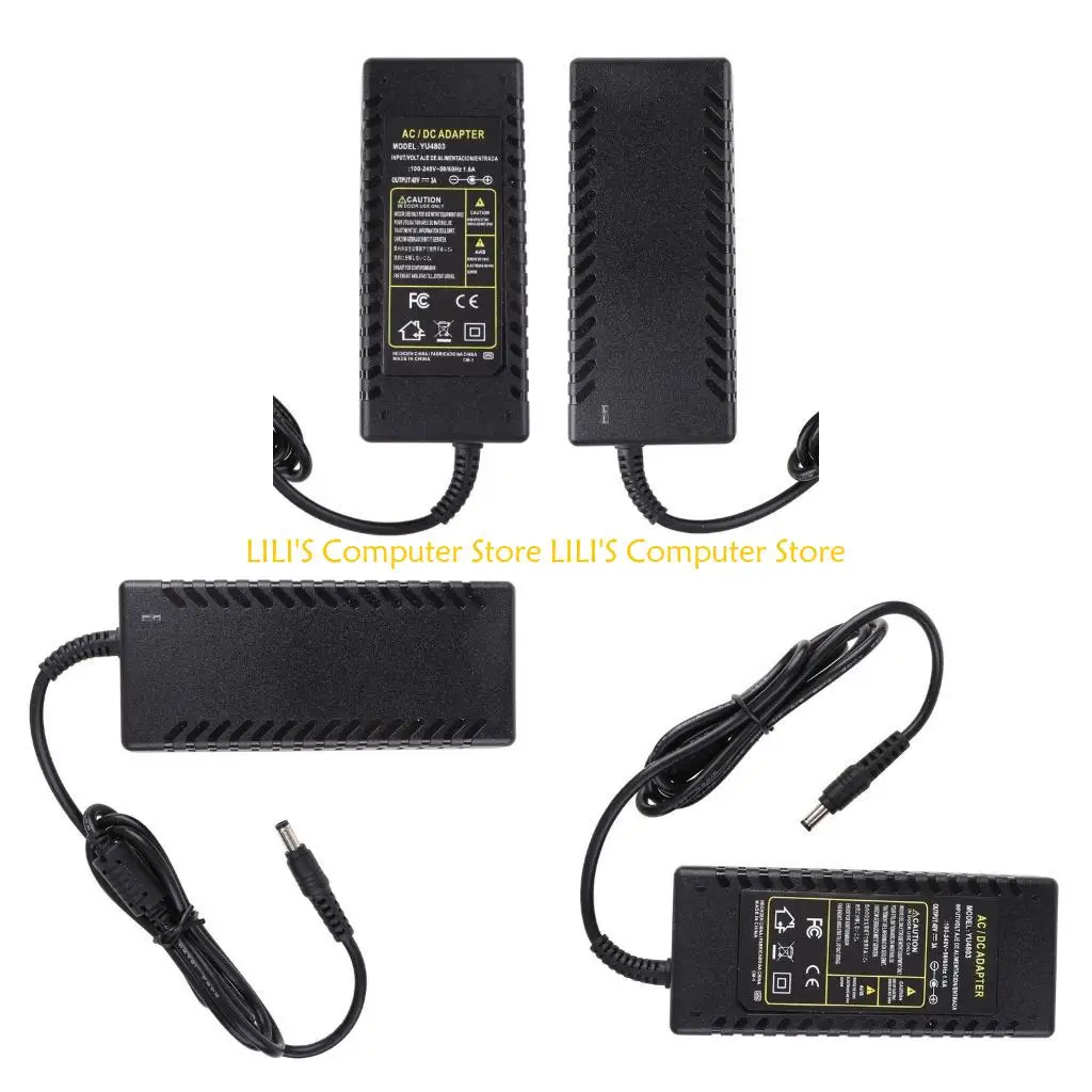 

A52B 5.5mm x 2.5mm Power Adapter Port AC 100-240V to for DC 48V 3A 120W for PoE Switc