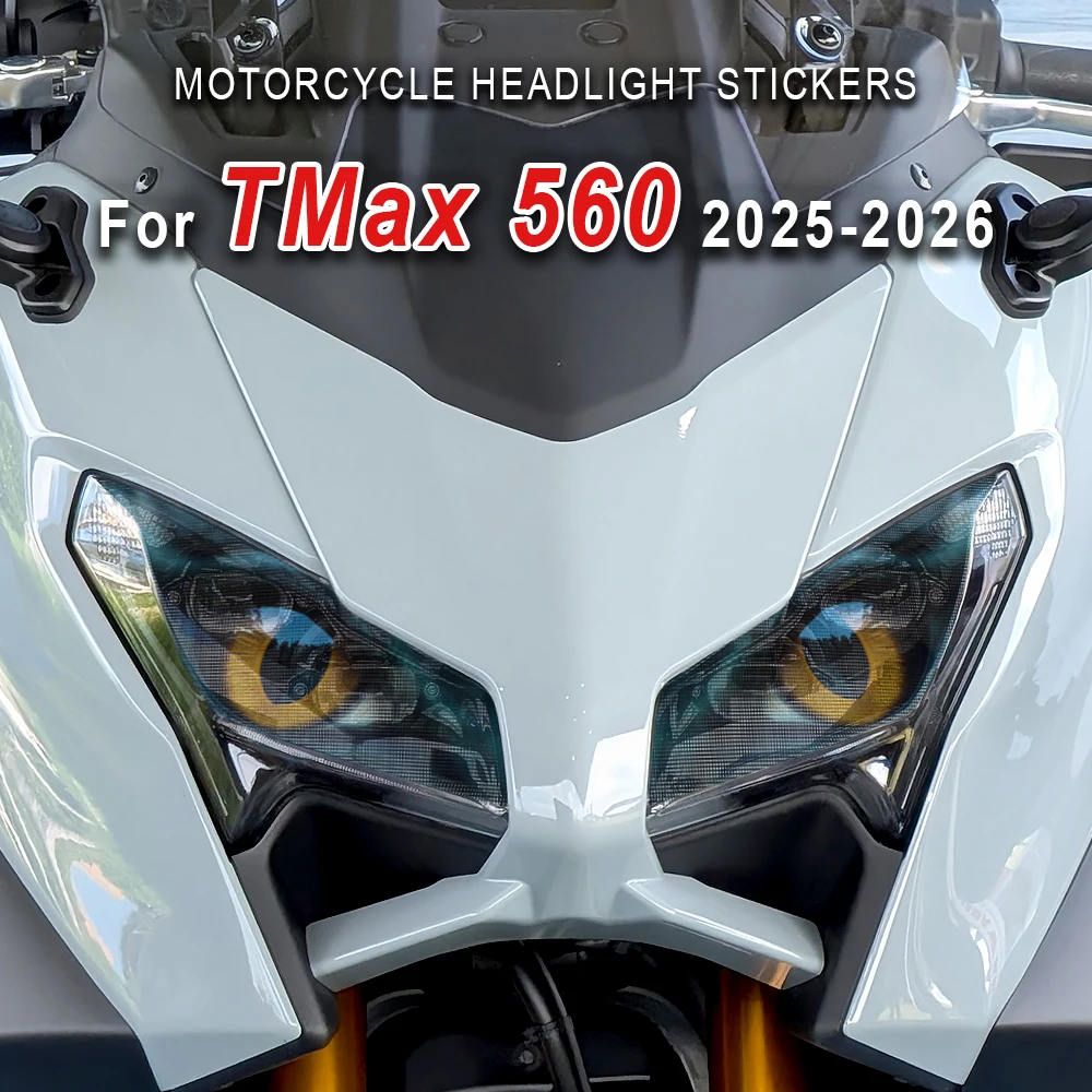 

For Yamaha TMax 560 Tech Max T-Max 560 TMAX560 2025 2026 Motorcycle Headlight Stickers Headlamp Protective Decals Accessories