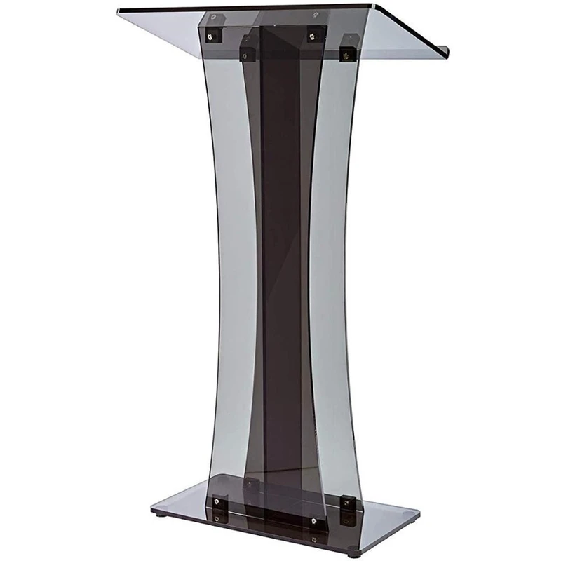 Acrylic plexiglass conference podium black acrylic school podium