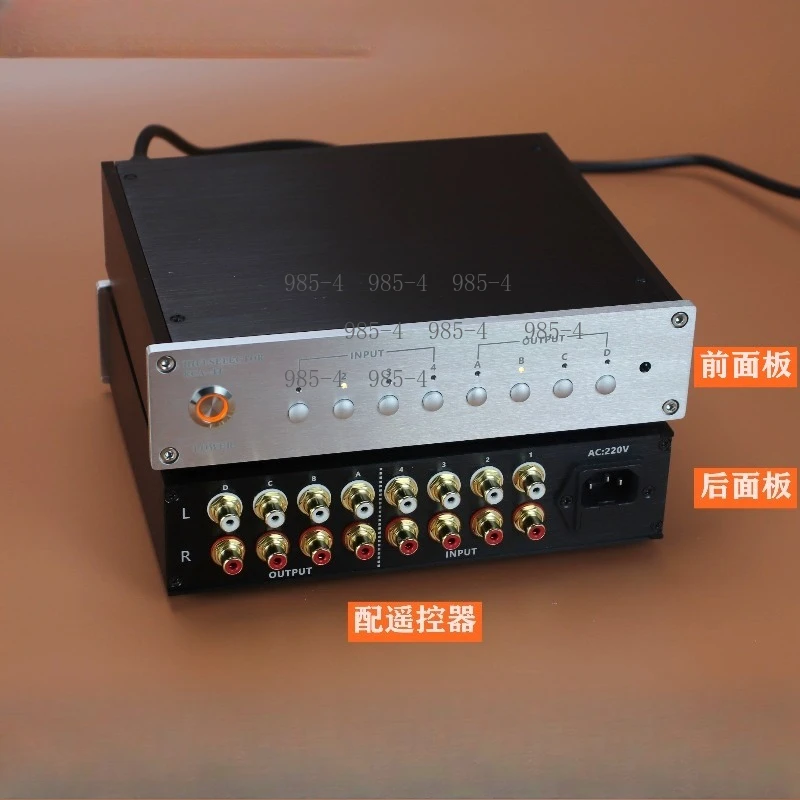 Manual Audio Switcher Power Amplifier Use, HIFI Dual-channel RCA Splitter 3 In 1 Out 3 In 3 Out Signal Switcher