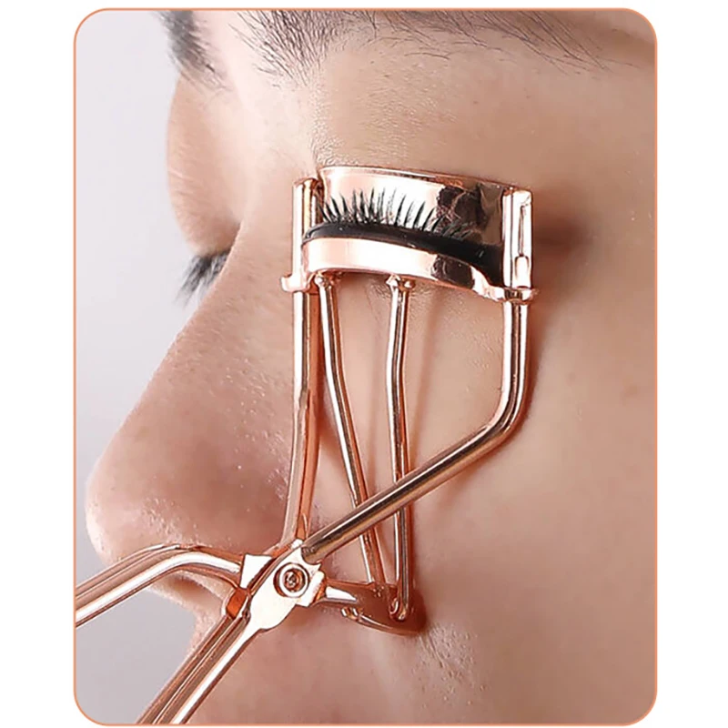 Broad Curve Eyelash Curler Stainless Steel Silver Eyelash Curler with Precise Control for Long Lasting Curls