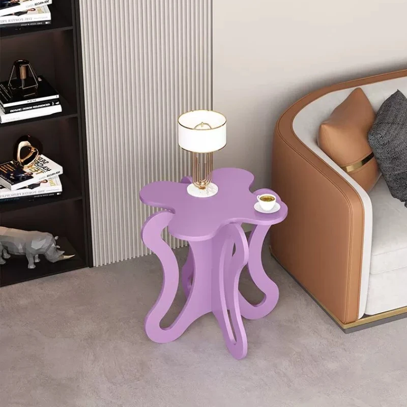Cute Weird End Table Small Diameter Minimalist Side Petite Table Wood Colorful Stolik Boczny Pomocniczy Funky Furniture