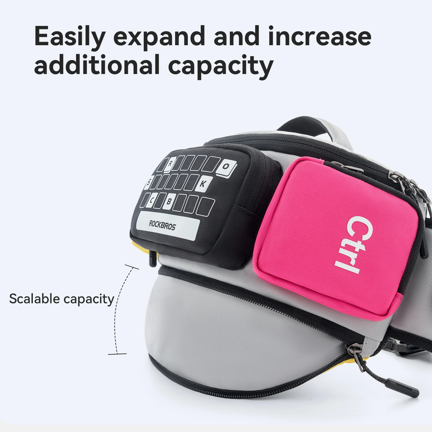 Crossbody Motorcycle Waist Bag with Magnetic Quick-Release