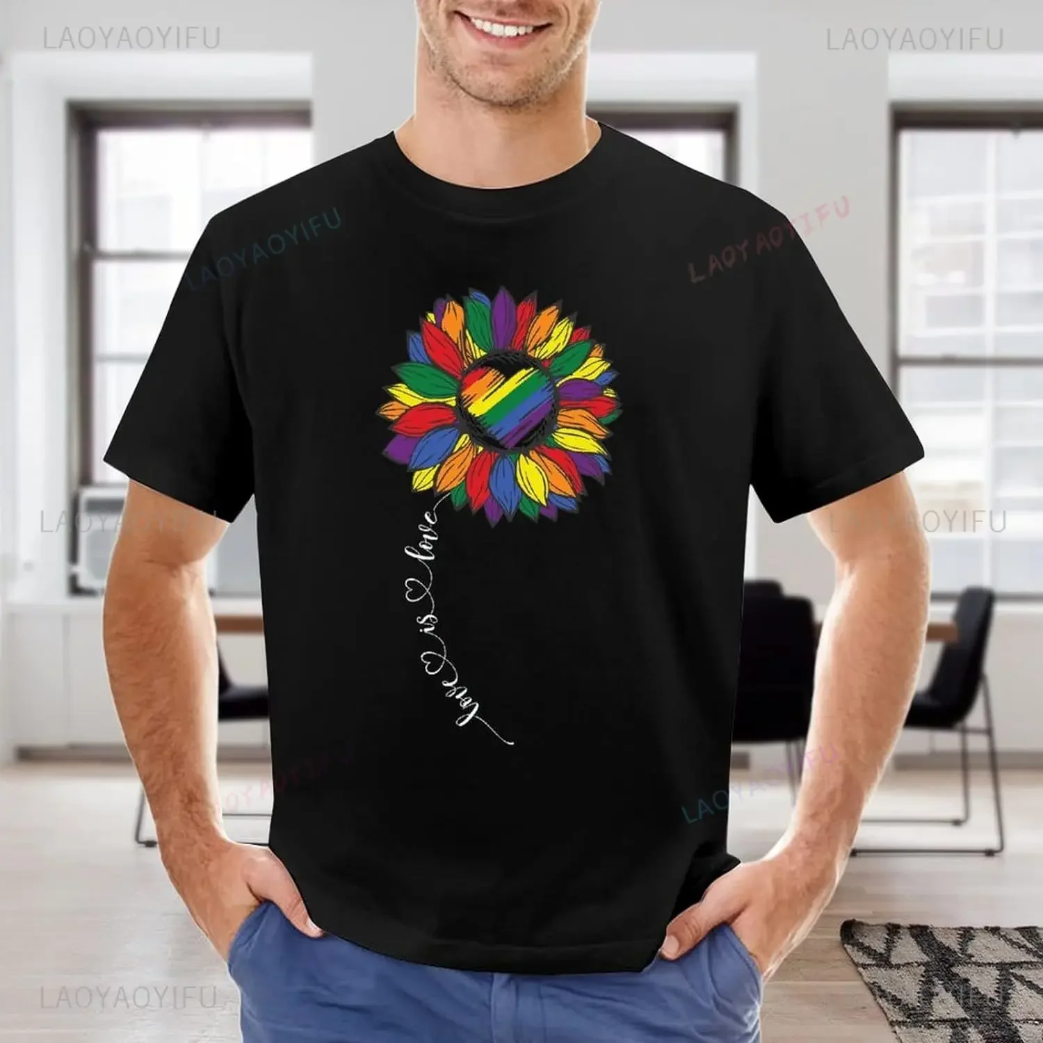 تيشيرت نسائي مطبوع فخر للمثليين ، أنا في قمصان قوس قزح ، قميص مرح سحاقي ، Lgbt ، تيشيرت سحاقي #4