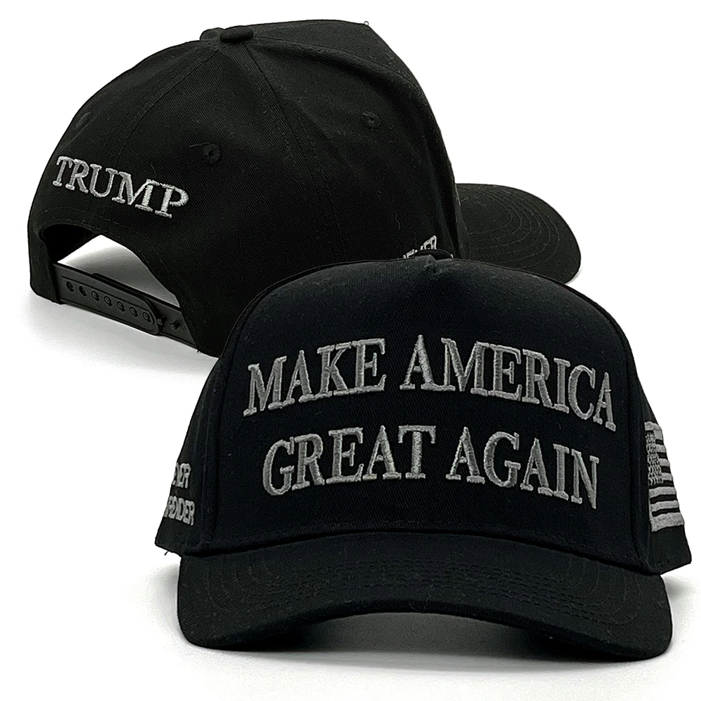 Elon Musk Black MAGA Hat Donald Trump 45-47 Never Surrender Hat Trump 2024 Hats USA Flag MAKE AMERICA GREAT AGAIN Baseball Cap