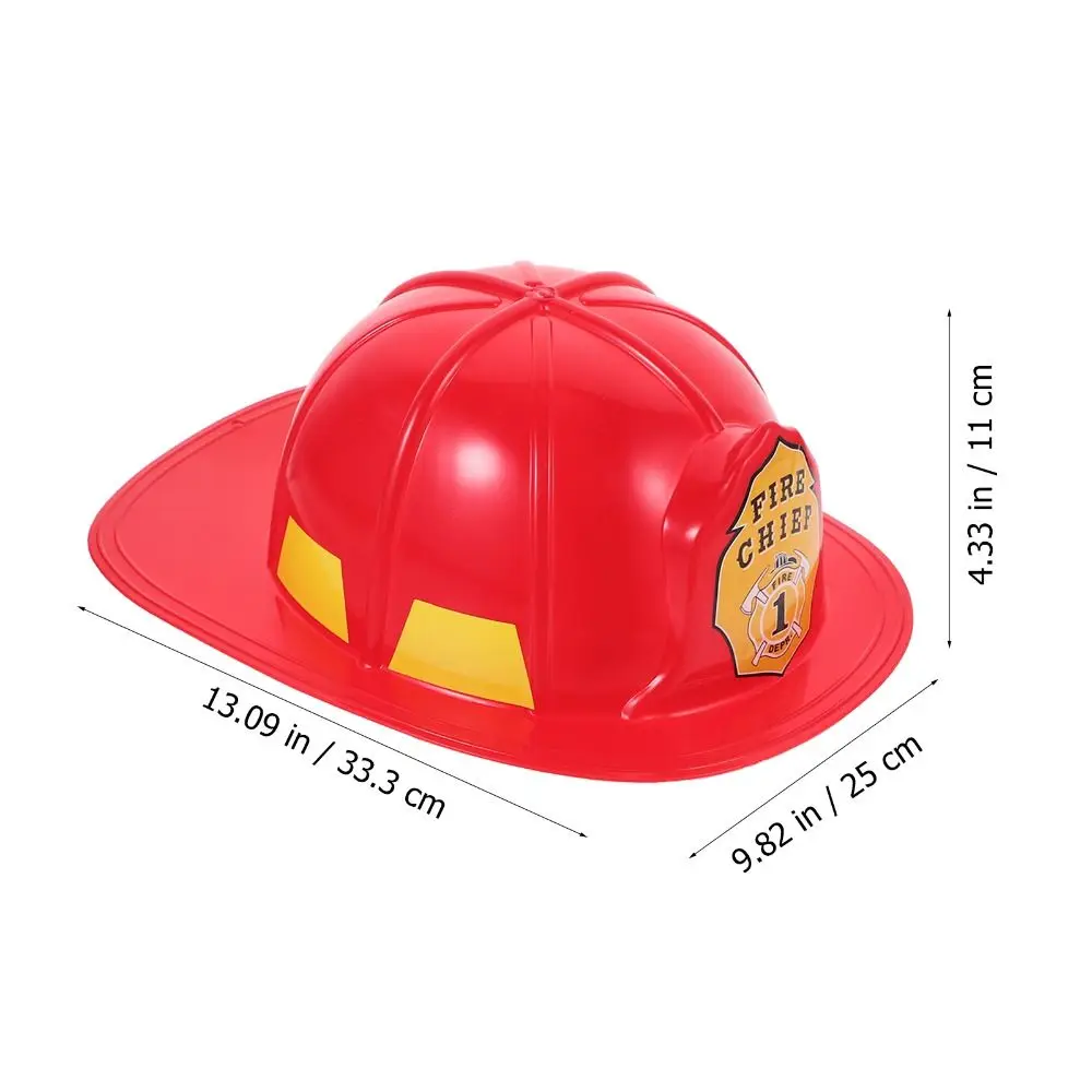 Chapéu de Bombeiro de Simulação Ajustável, Capacete de Segurança de Bombeiro de Plástico para Maquiagem, Chapéu de Bombeiro de Segurança Infantil, Presentes para Crianças