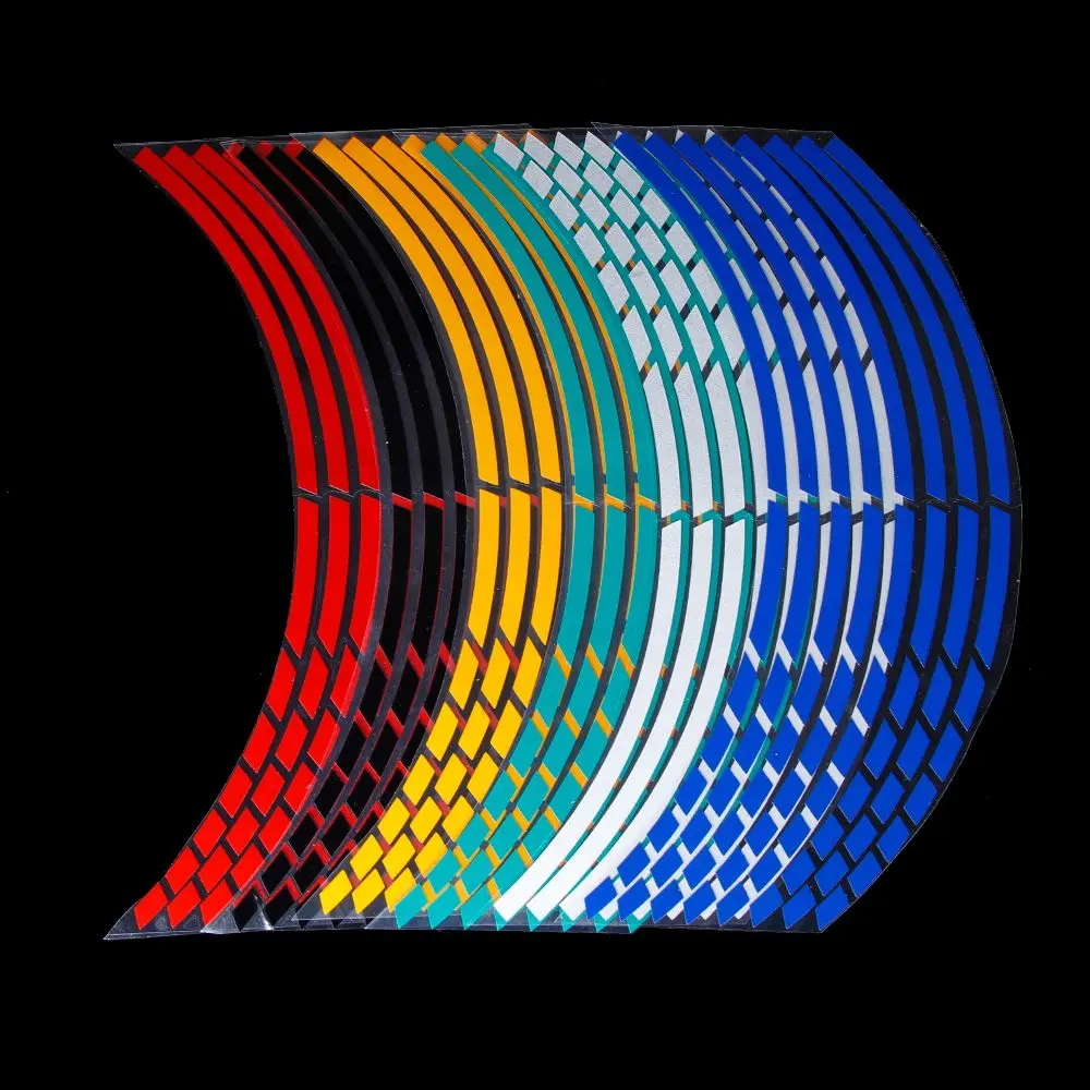 Auto Accessories Wheel Decoration Tire Strips Reflective Rim Tape Motorbike  Decals Wheel Sticker