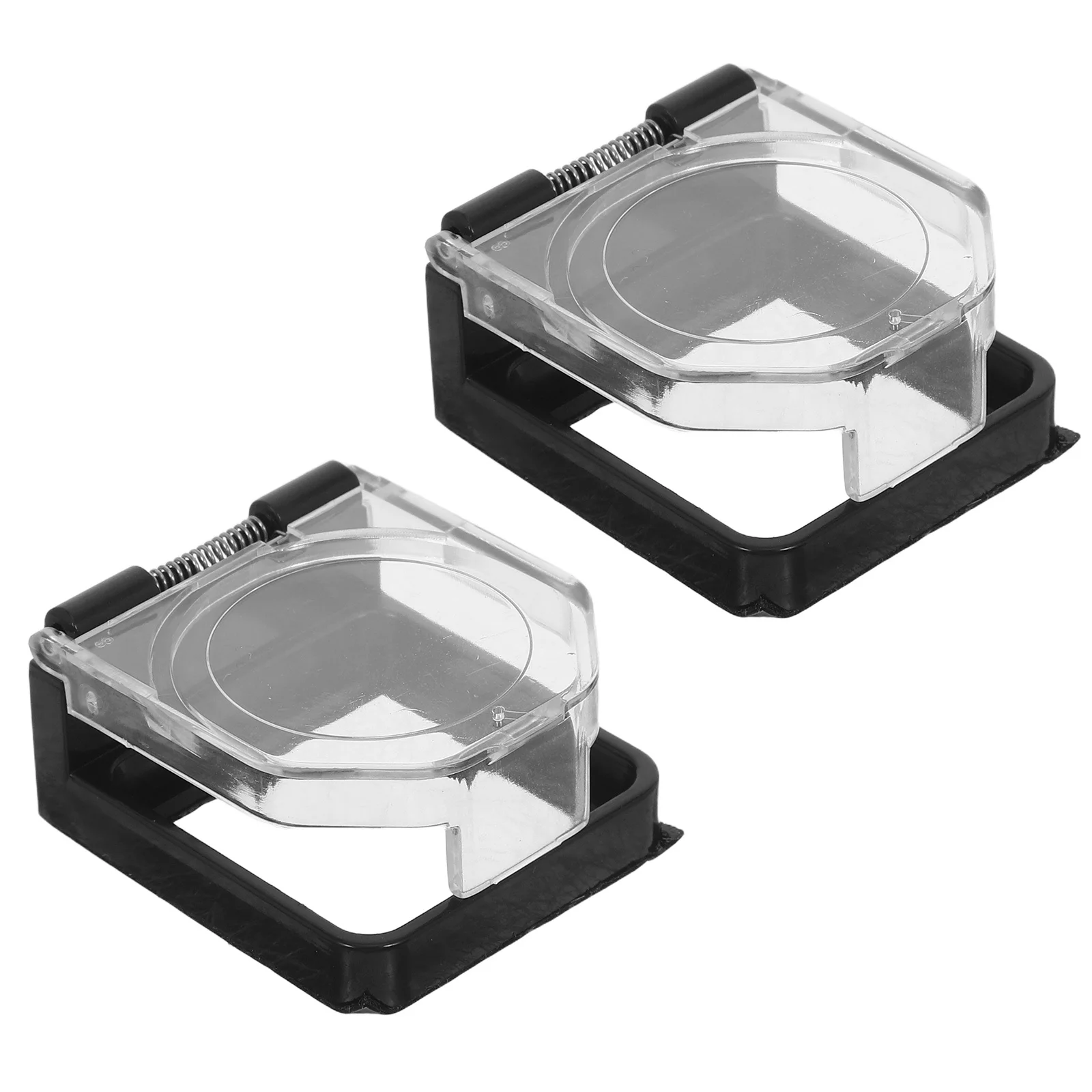 

2Pcs Pc Power Button Cover Adhesive Backing Secure Fit for Computer Car Starter Button Emergency Stop Switch Protection