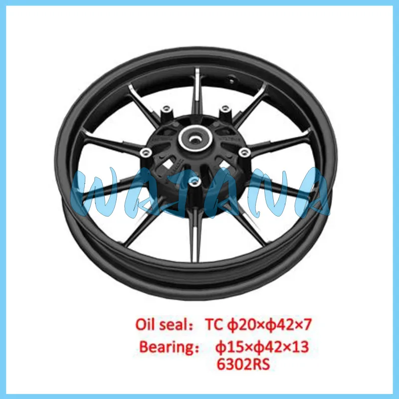 

Kd200-c Front Aluminum Wheel (mt2.75 × 16/black) 1096500-001000 For Kiden Original Part