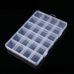 24/28 Grid Rectangle Plastic Jewelry Box Compartment Storage Box Case Jewelry Earring Bead Craft Display Container Organizer