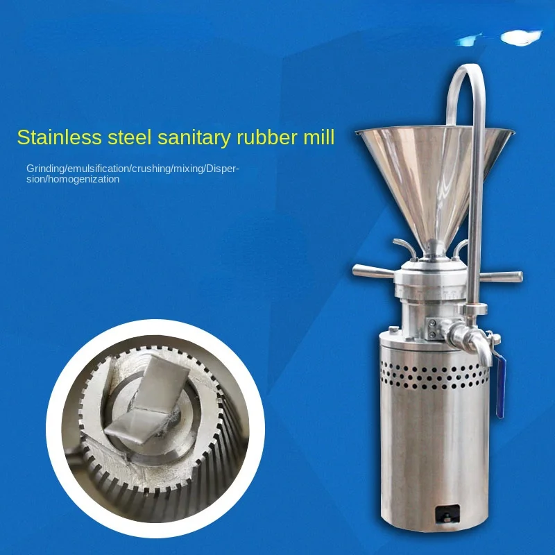 Stainless Steel Vertical Colloidal Mill Peanut Butter Mutton Soup Emulsion Industrial Grinder Laboratory Rubber Mill Food Small