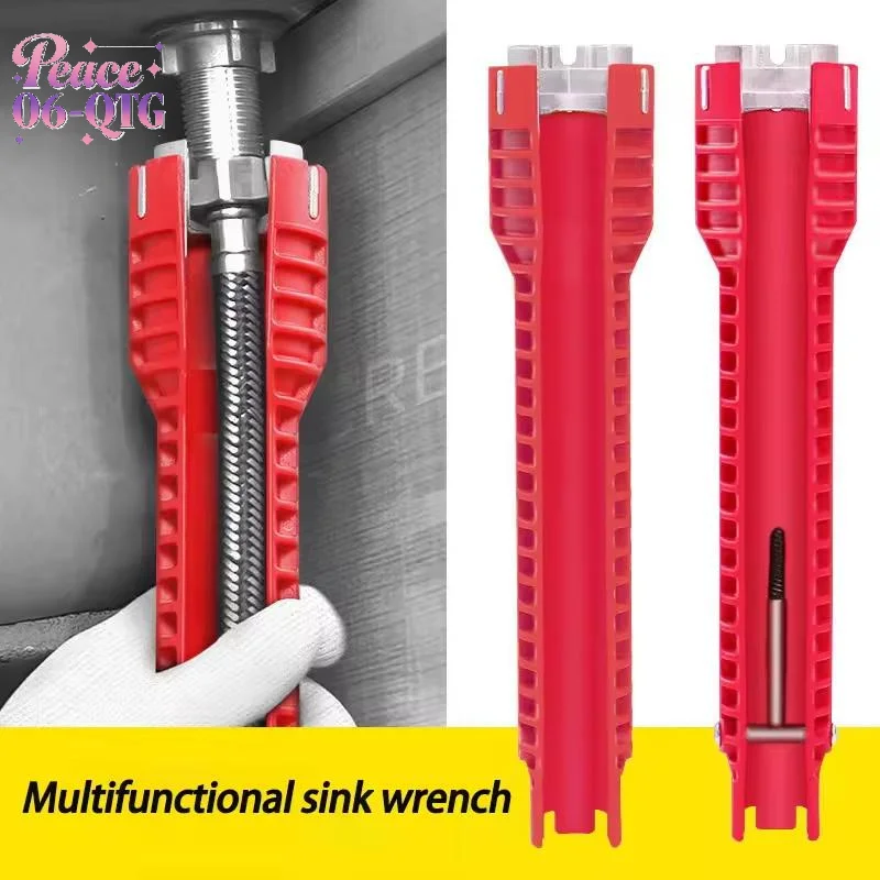 Hot Sale 14-in-1 Multi-Function Sink & Faucet Repair Wrench - Durable ABS, Anti-Slip Long Handle For Kitchen & Bathroom Plumbing