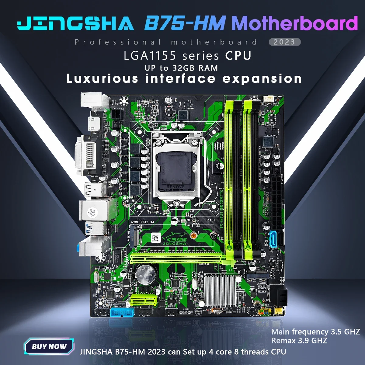 B75-HM Motherboard LGA 1155 Support 4*DDR3 USB3.0 SATA3 NVME M.2 WIFI Placa Mae 1155 plate board pc gamer  B75 Dual Channel