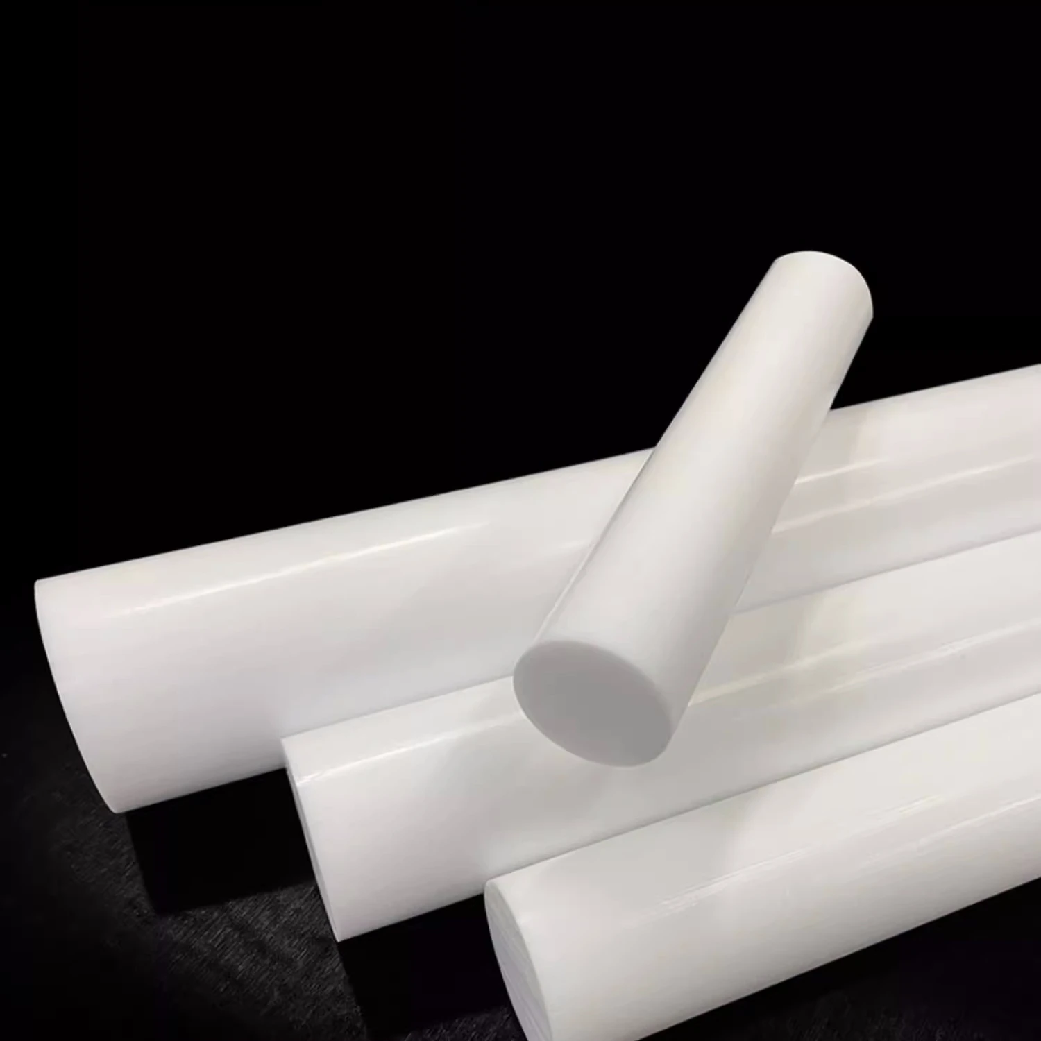 Custom PTFE Rod Solid Round Bar High-temperature Chemical Resistant Dia. 4mm - 300mm White Black