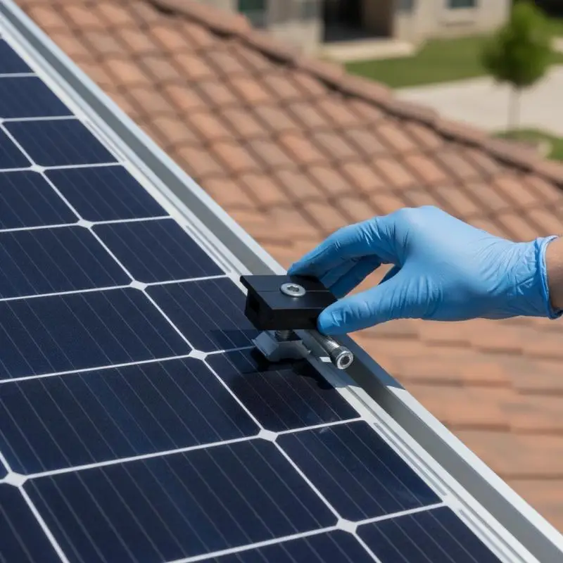 Solar Panel Mounting Clamp Heavy Duty Aluminum Anti-Rust Quick Installation for Rooftop Farm Solar Energy Projects