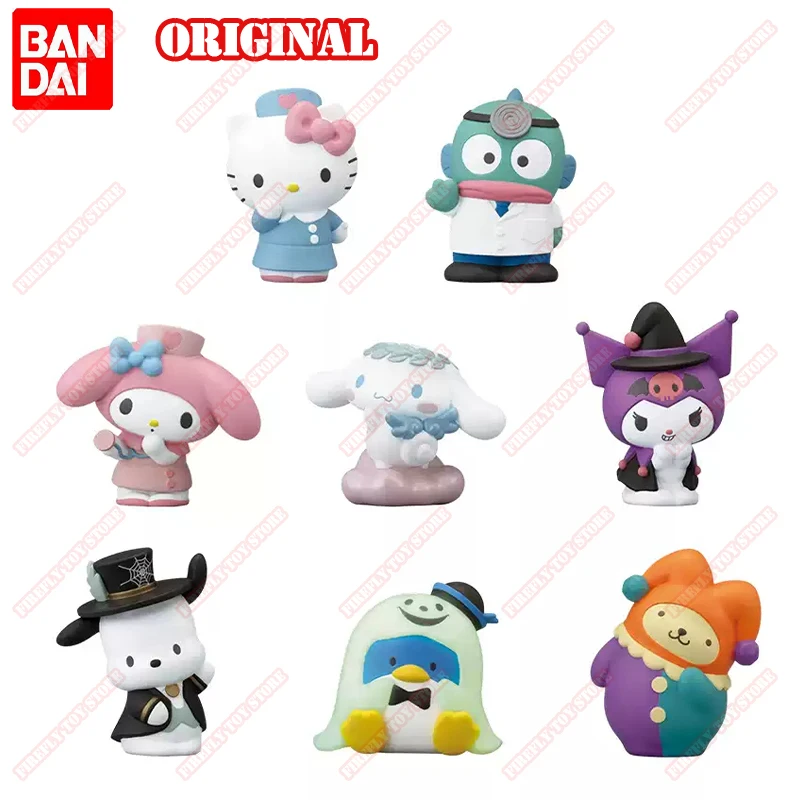 Original Sanrio Character Friends Animation Peripheral Toys Kuromi Cinnamoroll Boxed Gacha Anime Action Model Figures Collection