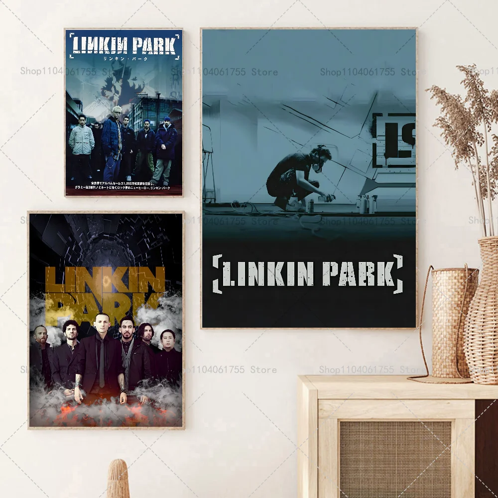 1PC Band L-Linkin Cool P-Park Poster Self-adhesive Art Waterproof Paper Sticker Coffee House Bar Room Wall Decor