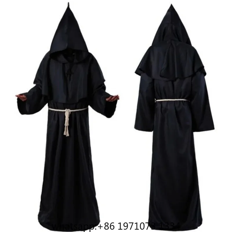 2023 New Halloween Men's Medieval Monsters, Robots, Monsters, Wizards, Costumes, Priests, Costumes, Role Playing Costumes