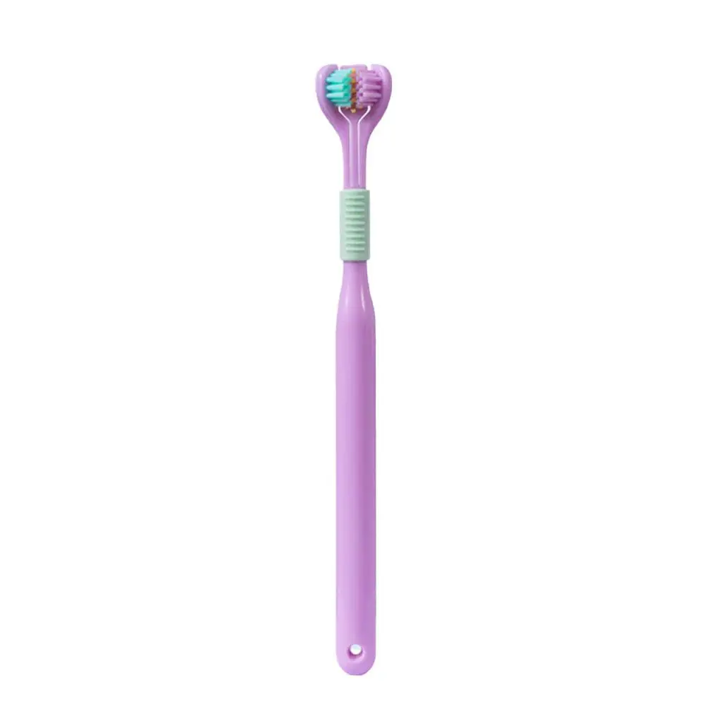 Brosse à Dents Stéréo 3D PBT Ultra Fine à Cheveux Doux pour Adulte, Soins à Trois Côtés, Grattoir à Langue, 360 °, Oral Alea A2L3