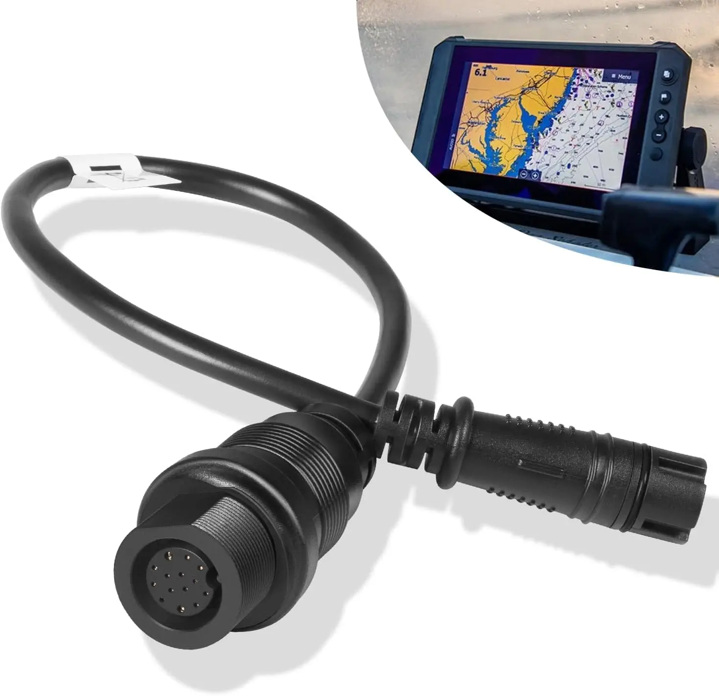 MX 1852078 MKR-DSC-15 DSC Transducer Adapter Cable/8-PIN Adapter Cable for Lowrance Fish Finders and Minn Kota Motor