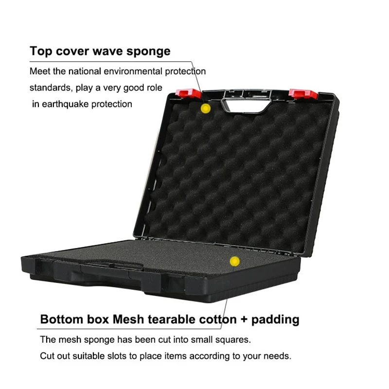 Suitcase Tool Box Professional With Spong Complete Toolbox Cases Portable Plastic Tool Case Safety Equipment Instrument Case